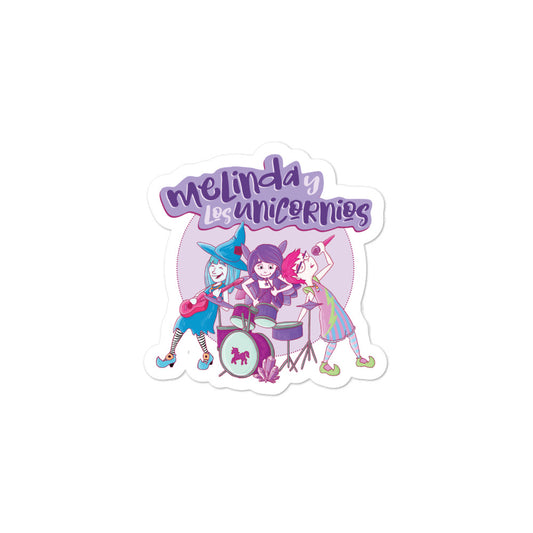 Melinda y los Unicornios Bubble-free stickers